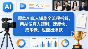 爆款AI真人短剧全流程拆解，用AI做真人短剧，速度快，成本低，也能出爆款-游客之家