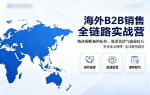 海外B2B销售全链路实战营，快速掌握海外拓客、渠道管理与成单技巧-游客之家