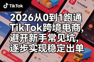 2026从0到1跑通TikTok跨境电商,避开新手常见坑,逐步实现稳定出单(更新0414)-游客之家