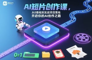 AI短片创作课,从0基础到实战项目落地,开启你的AI创作之路(更新0411)-游客之家