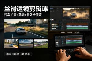 大叔丝滑运镜剪辑课，汽车拍摄+剪辑+特效全覆盖，新手也能拍出电影感-游客之家