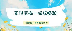 支付宝碰一碰攻略2.0，一键搞定，单号利润350+-游客之家