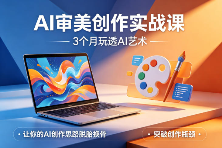 AI审美创作实战课，3个月玩透AI艺术，让你的AI创作思路脱胎换骨，突破创作瓶颈-游客之家