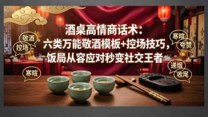 付费文章：酒桌高情商话术：六类万能敬酒模板+控场技巧，饭局从容应对秒变社交王者-游客之家