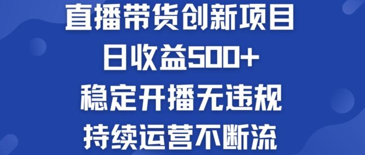 淘宝无人直播带货创新项目：日收益500+  稳定开播无违规  持续运营不断流【揭秘】-游客之家