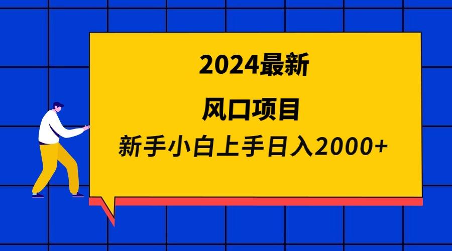 (9483期)2024最新风口项目 新手小白日入2000+-游客之家