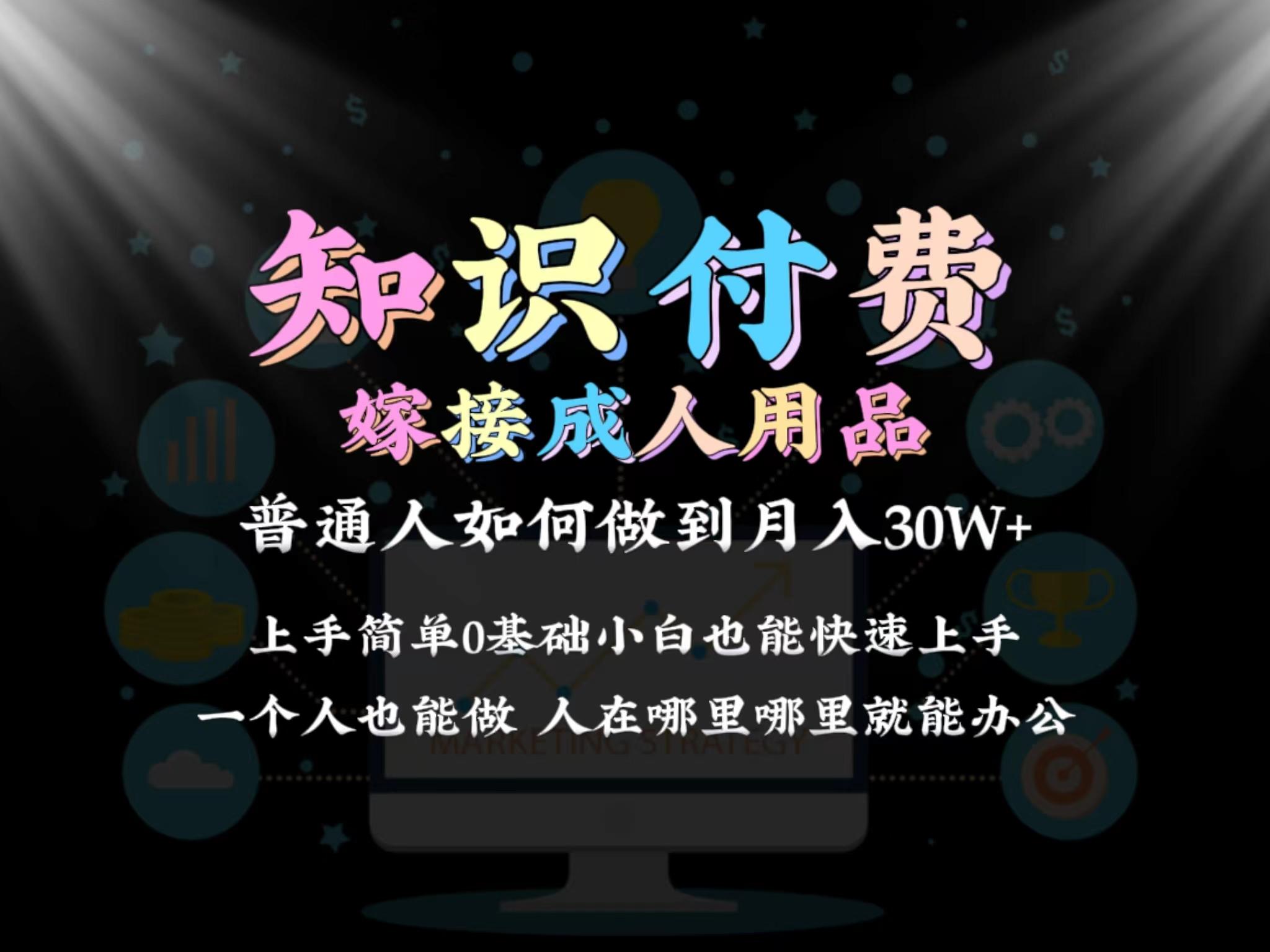 2024普通人做知识付费结合成人用品如何实现单月变现30w 保姆教学1.0-游客之家