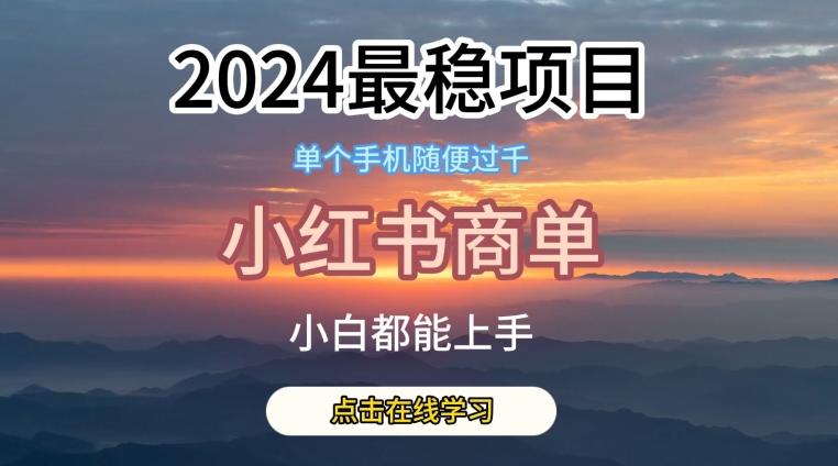 2024最稳蓝海项目，小红书商单项目，没有之一【揭秘】-游客之家