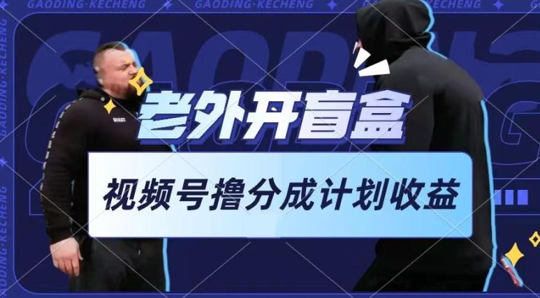 老外开盲盒视频，撸视频号分成计划收益，每天只需一小时，新手小白轻松上手【揭秘】-游客之家