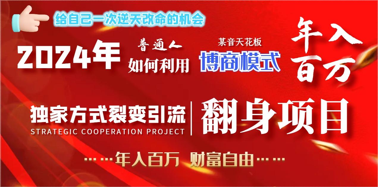 2024年普通人如何利用博商模式做翻身项目年入百万，财富自由-游客之家