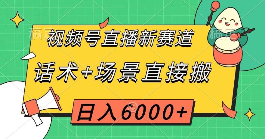 视频号直播新赛道，话术+场景直接搬，日入6000+【揭秘】-游客之家