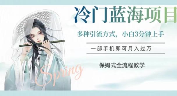 冷门蓝海项目，操作简单，小白3分钟上手，多种引流方式，保姆式全流程教学【揭秘】-游客之家