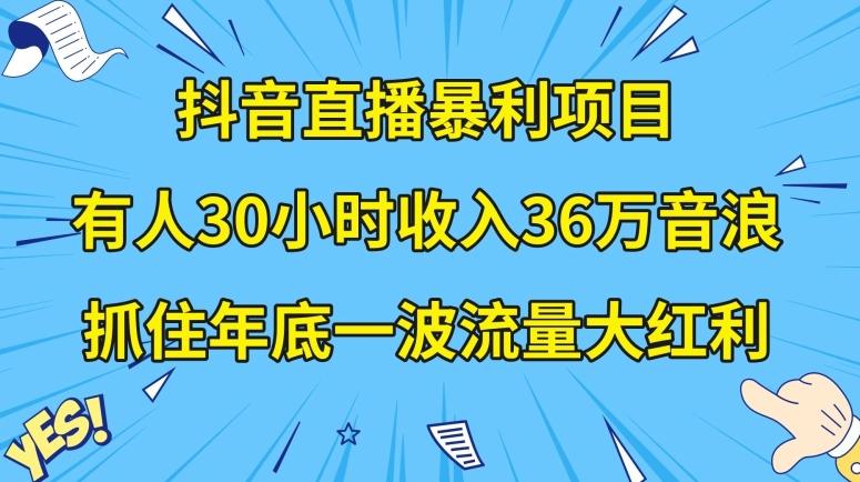 抖音直播暴利项目，有人30小时收入36万音浪，公司宣传片年会视频制作，抓住年底一波流量大红利【揭秘】-游客之家