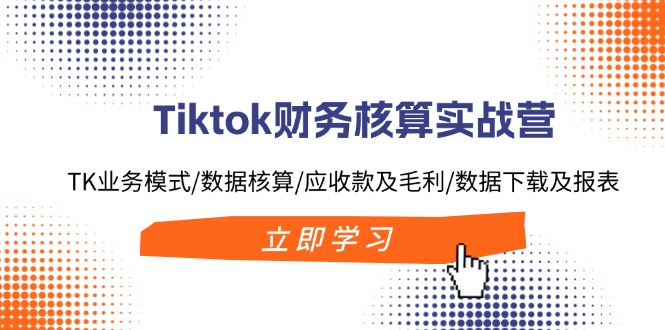 Tiktok财务核算实战营：TK业务模式/数据核算/应收款及毛利/数据下载及报表-游客之家