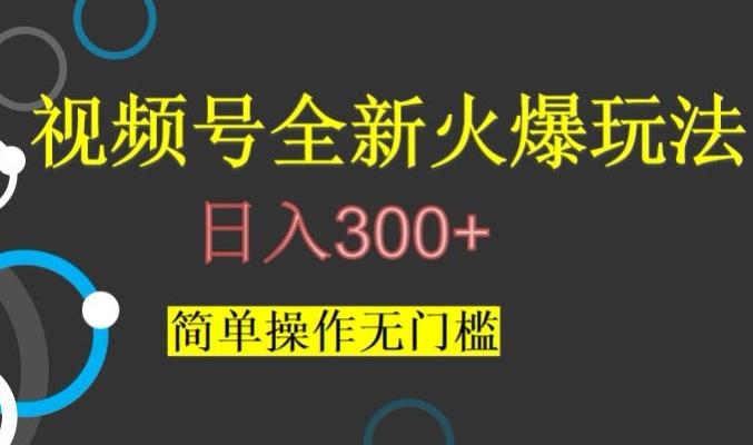 视频号最新爆火玩法，日入300+，简单操作无门槛【揭秘】-游客之家