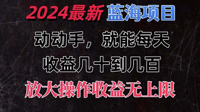 有手就行的2024全新蓝海项目，每天1小时收益几十到几百，可放大操作收...-游客之家