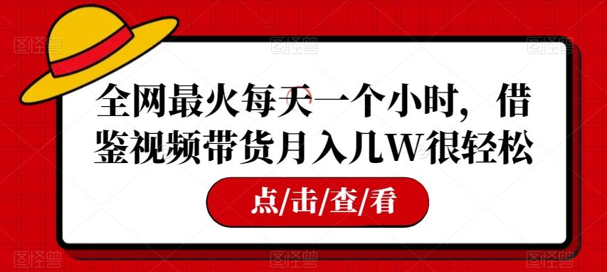 全网最火每天一个小时，借鉴视频带货月入几W很轻松【揭秘】-游客之家