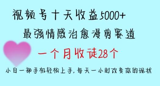 十天收益5000+，多平台捞金，视频号情感治愈漫剪，一个月收徒28个，小白一部手机轻松上手【揭秘】-游客之家