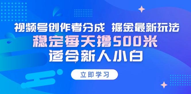 【蓝海项目】视频号创作者分成 掘金最新玩法 稳定每天撸500米 适合新人小白-游客之家