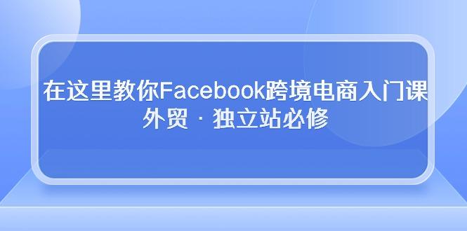 在这里教你Facebook跨境电商入门课，外贸·独立站必修-游客之家