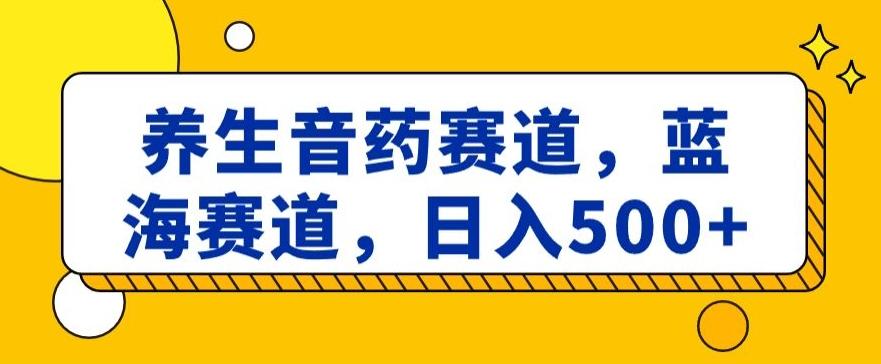 养生音药赛道，蓝海赛道，日入500+【揭秘】-游客之家