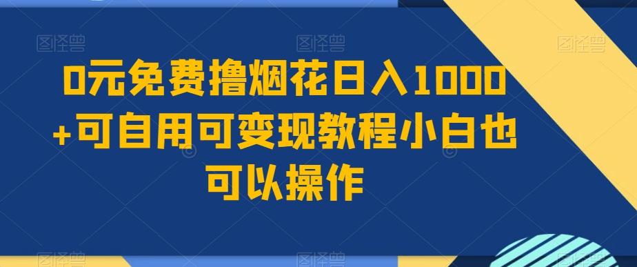 0元免费撸烟花日入1000+可自用可变现教程小白也可以操作，永久免费更新链接-游客之家
