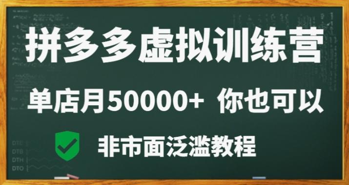 拼多多虚拟电商训练营月入30000+你也行，暴利稳定长久，副业首选-游客之家
