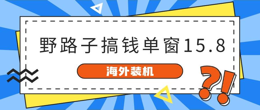 海外装机，野路子搞钱，单窗口15.8，亲测已变现10000+-游客之家