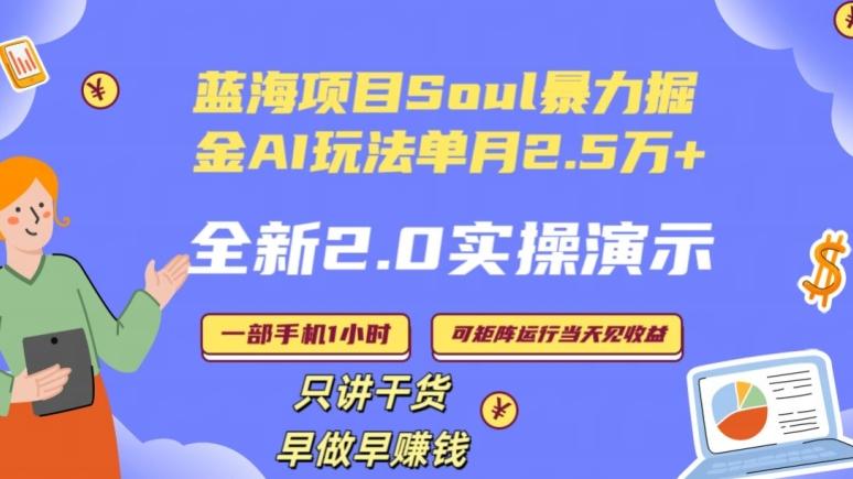 Soul怎么做到单月变现25000+全新2.0AI掘金玩法全程实操演示小白好上手【揭秘】-游客之家