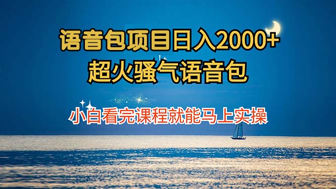 语音包项目 日入2000+ 超火骚气语音包小白看完课程就能马上实操-游客之家