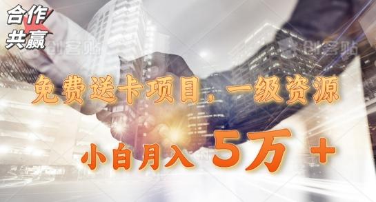 免费送卡项目，一级资源，小白月入5万+-游客之家