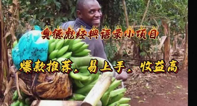 奥德彪经典语录小项目，爆款推荐，易上手，收益高-游客之家