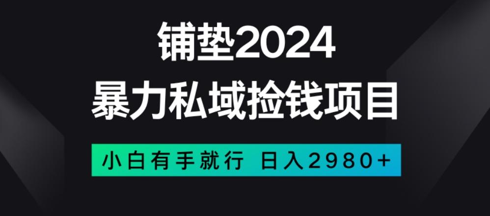 暴力私域捡钱项目，小白无脑操作，日入2980【揭秘】-游客之家