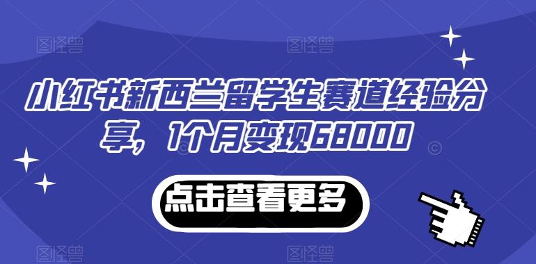 小红书新西兰留学生赛道经验分享，1个月变现68000【揭秘】-游客之家