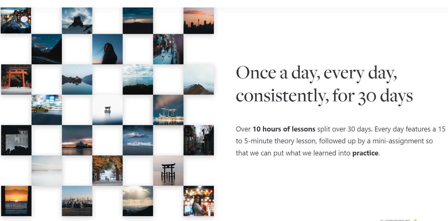 网红摄影师Pat Kay – 30天摄影基础知识加速器教程-30节课-中英字幕-游客之家