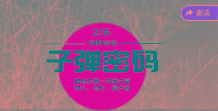 《子弹密码训练营》-用一句话文案勾人勾心卖产品，21天学到顶尖文案大师策略和技巧-游客之家
