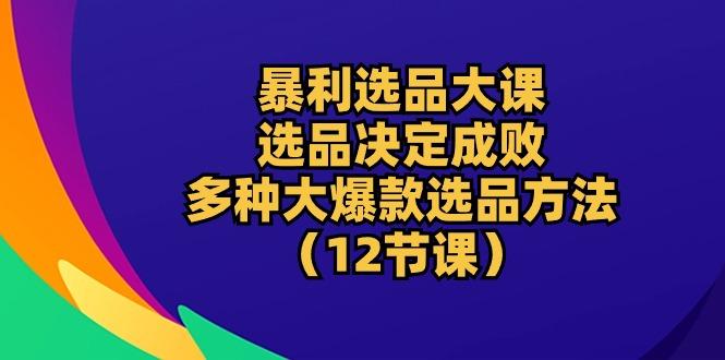 暴利 选品大课：选品决定成败，教你多种大爆款选品方法(12节课-游客之家