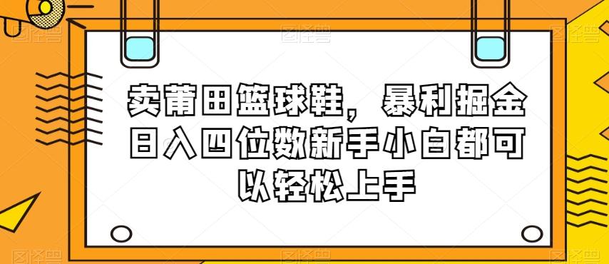 卖莆田篮球鞋，暴利掘金日入四位数新手小白都可以轻松上手【揭秘】-游客之家