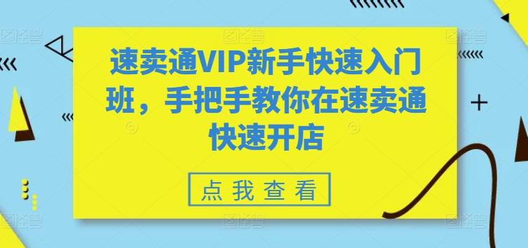 速卖通VIP新手快速入门班，手把手教你在速卖通快速开店-游客之家