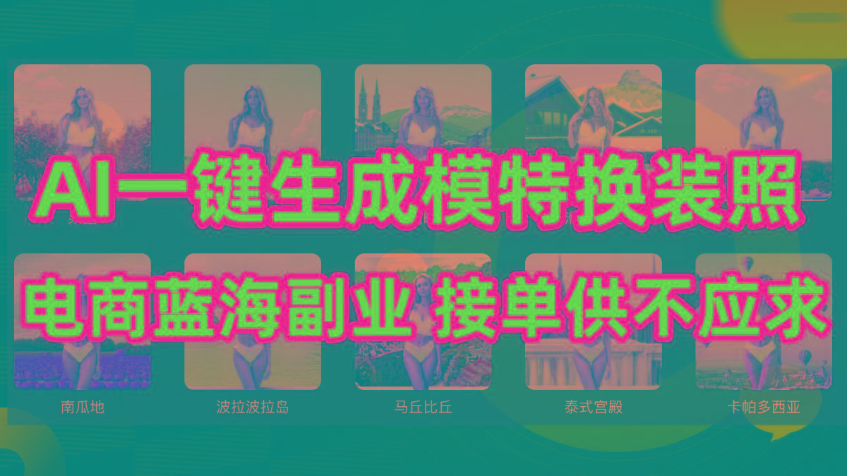 (9616期)AI制作一键生成模特换装照，电商蓝海副业供不应求-游客之家