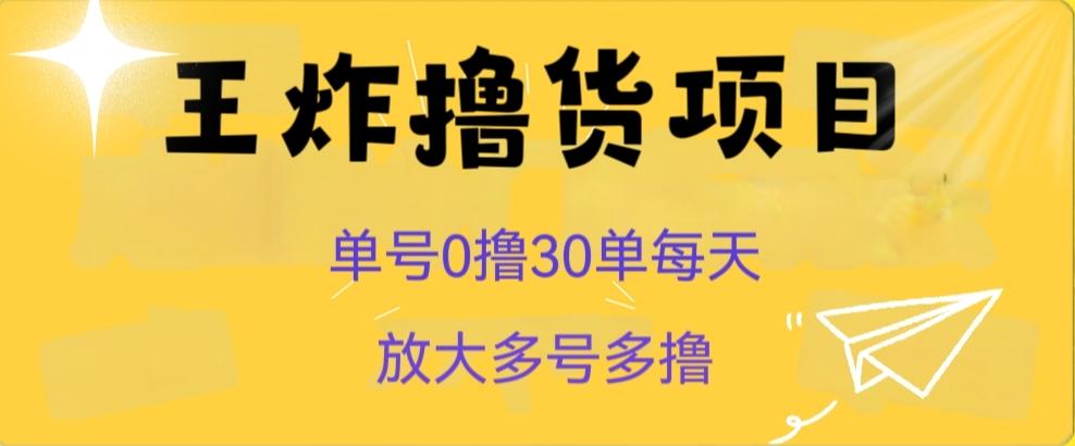 王炸撸货项目，单号0撸30单每天，多号多撸【揭秘】-游客之家