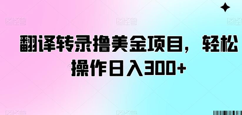 翻译转录撸美金项目，轻松操作日入300+【揭秘】-游客之家