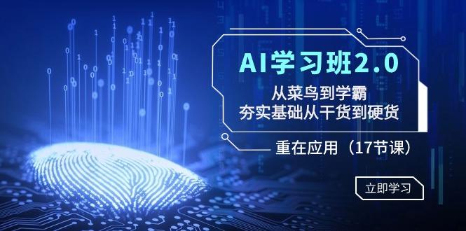 AI学习班2.0:从菜鸟到学霸,夯实基础从干货到硬货,重在应用(17节课)-游客之家