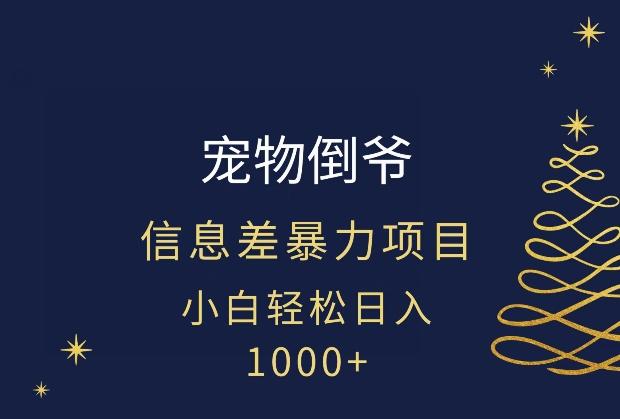 宠物倒爷，暴利的信息差项目，足不出户就有客户，年轻人都喜欢宠物！-游客之家