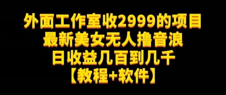 外面工作室收2999的项目最新美女无人撸音浪日收益几百到几千【教程+软件】（仅揭秘）-游客之家