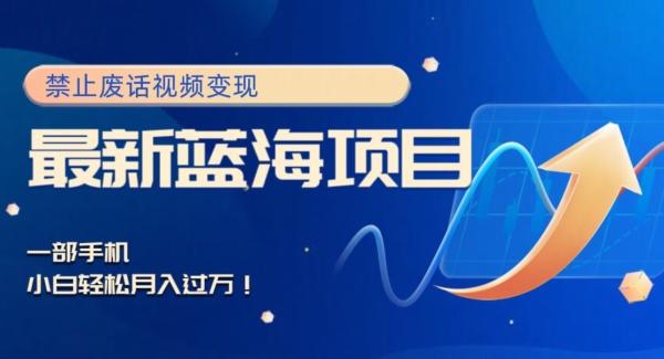 最新蓝海项目，靠禁止废话视频变现，一部手机，小白轻松月入过万！-游客之家