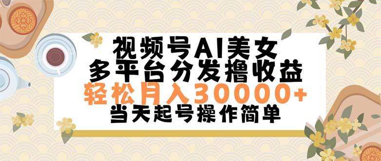 视频号AI美女，轻松月入30000+,操作简单轻松上手-游客之家