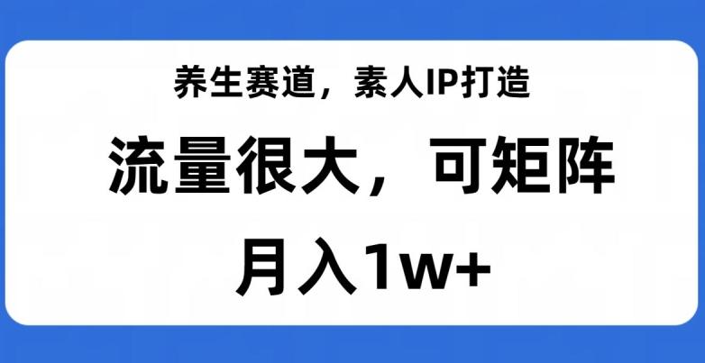 养生赛道，素人IP打造，流量很大，可矩阵，月入1w+【揭秘】-游客之家