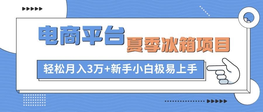 电商平台夏季冰箱项目，轻松月入3万+，新手小白极易上手-游客之家