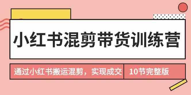 小红书混剪带货训练营，通过小红书搬运混剪实现成交(完结)-游客之家